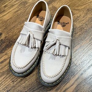 Dr. Martens Light Gray Tassel Loafers